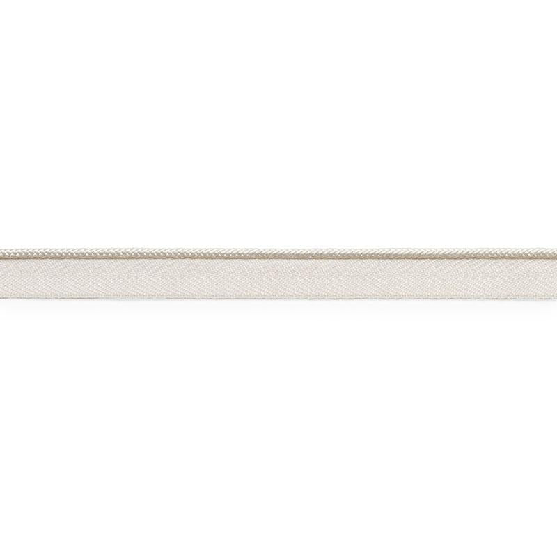 Schumacher Gustave Silk Lip Cord Narrow Ivory Trim