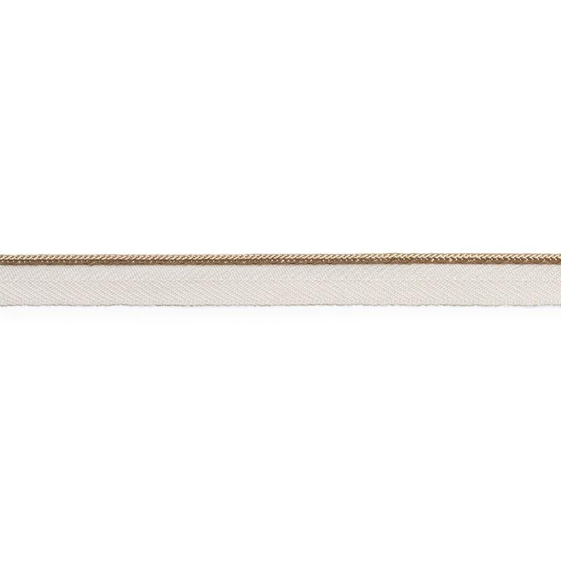 Schumacher Gustave Silk Lip Cord Narrow Sand Trim