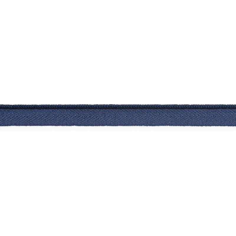 Schumacher Cedric Cotton Lip Cord Narrow Navy Trim