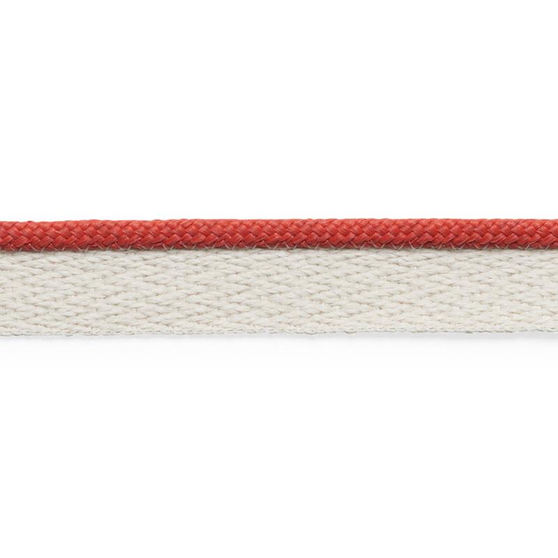 Schumacher Coleman Lip Cord Red Trim