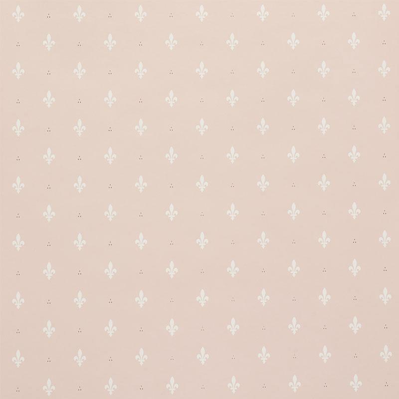 Schumacher Fleur De Lis Blush Wallpaper