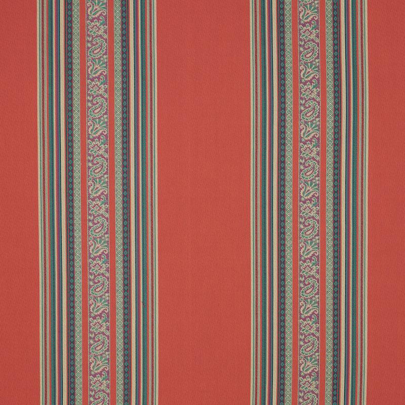 Schumacher Markova Stripe Red Fabric