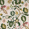 Schumacher Mandevilla Embroidery Pink & Green Fabric