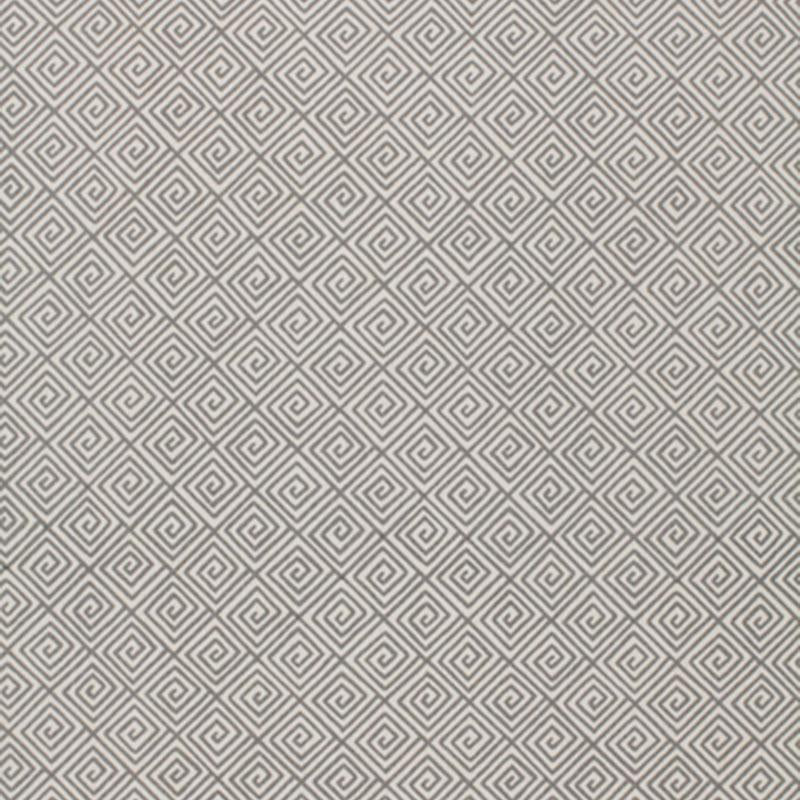 Schumacher Greek Key Smoke Fabric