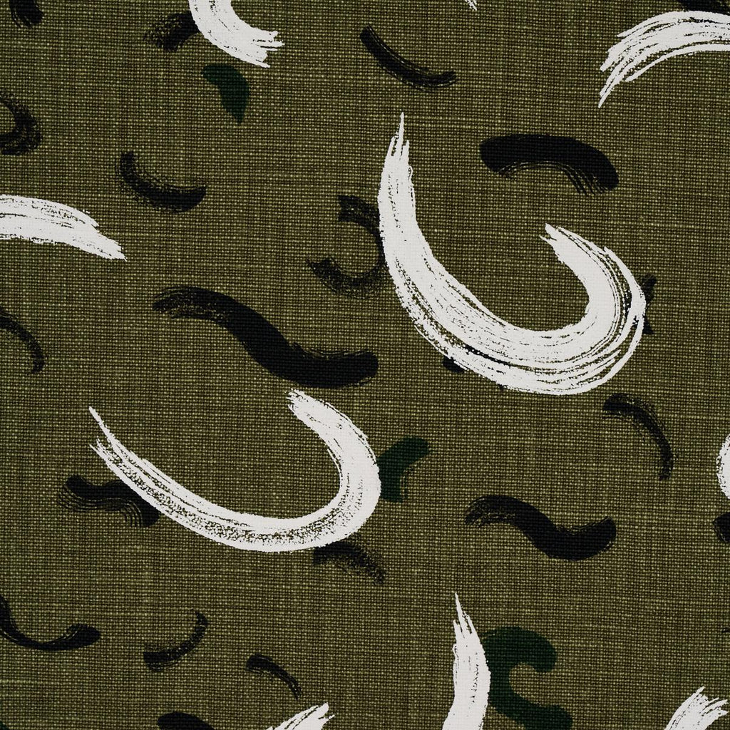 Schumacher Brushmark Olive Fabric