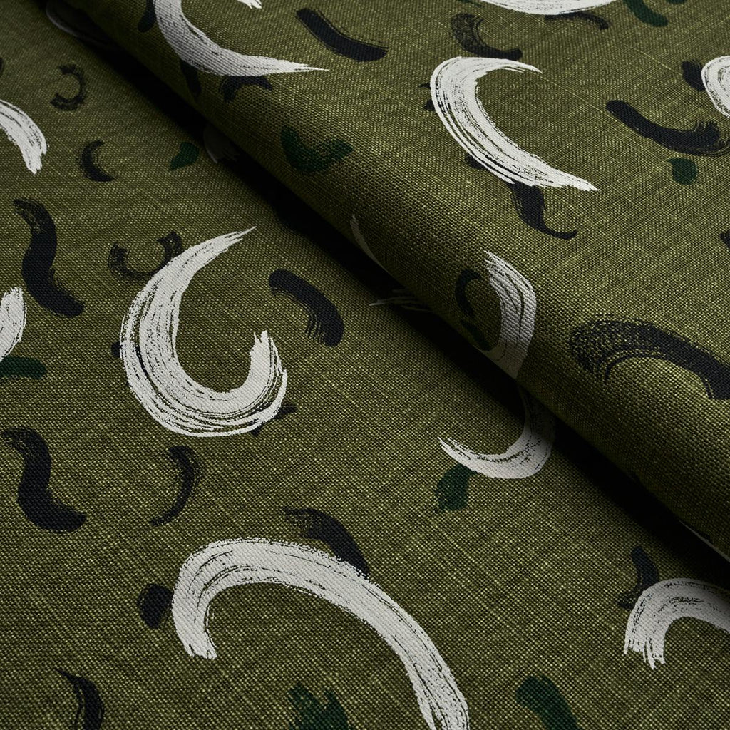 Schumacher Brushmark Olive Fabric