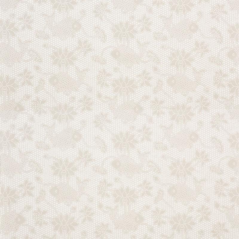 Schumacher Lotus Batik Natural Wallpaper