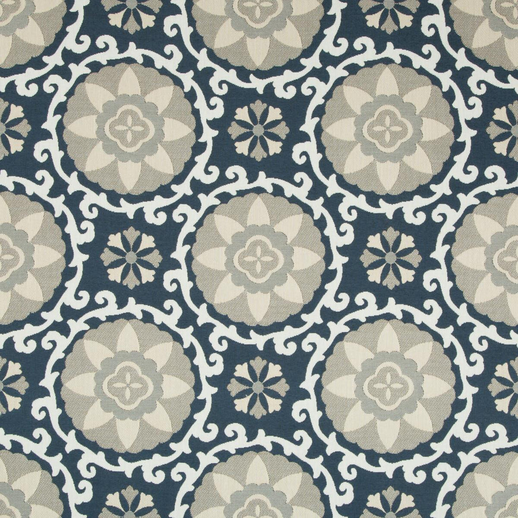 Kravet Exotic Suzani Indigo Fabric