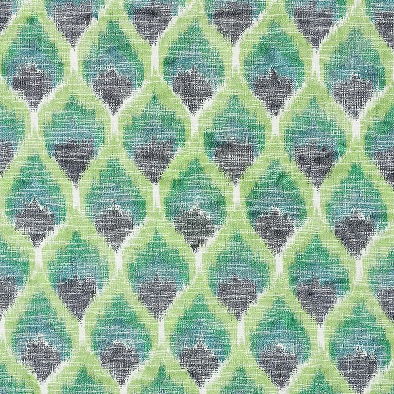 Schumacher Odisha Ikat Greens Fabric