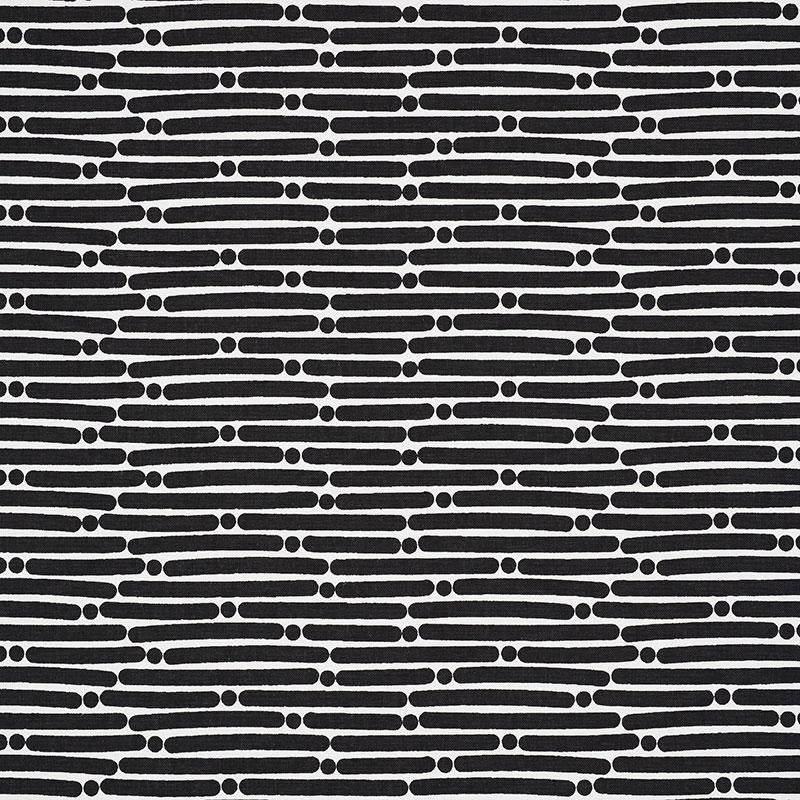 Schumacher Dot Dash Black Fabric