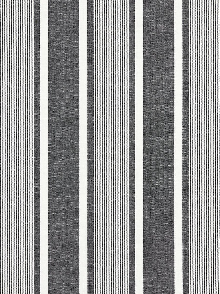 Scalamandre Wellfleet Stripe Carbon Fabric