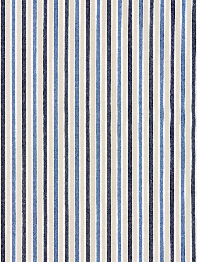 Scalamandre Leeds Cotton Stripe Indigo Fabric