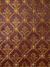 Old World Weavers Cuir Resille Red/Gold Upholstery Fabric