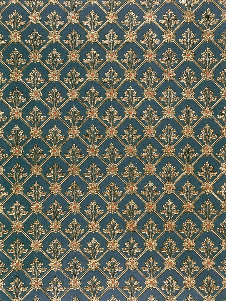 Old World Weavers Cuir Resille Green/Gold Fabric