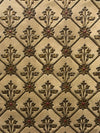 Old World Weavers Cuir Resille White/Gold Upholstery Fabric