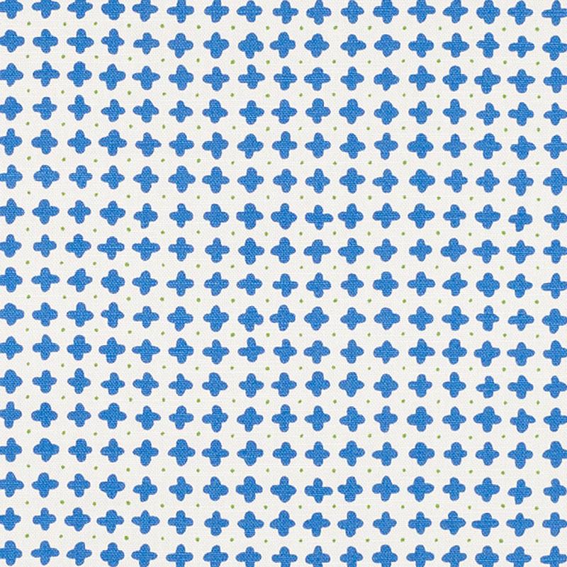 Schumacher Polka Blue Fabric