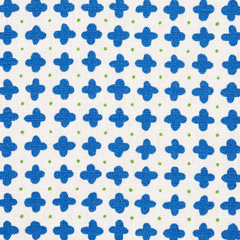 Schumacher Polka Blue Fabric