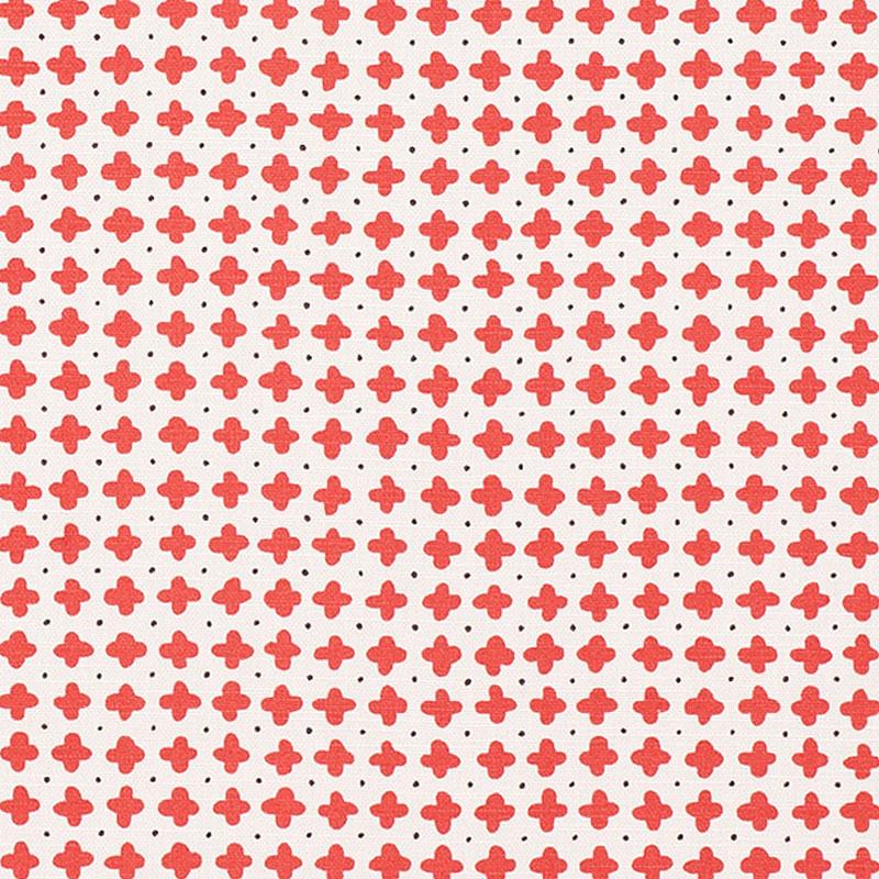 Schumacher Polka Red Fabric