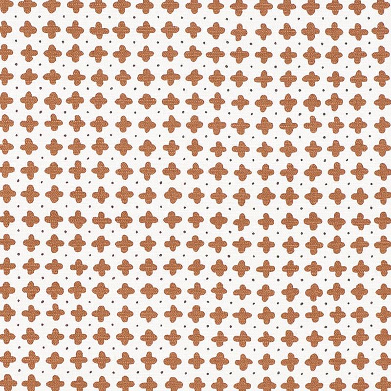 Schumacher Polka Brown Fabric