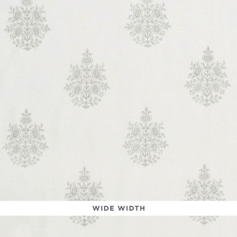 Schumacher Asara Flower Sheer Grey Fabric