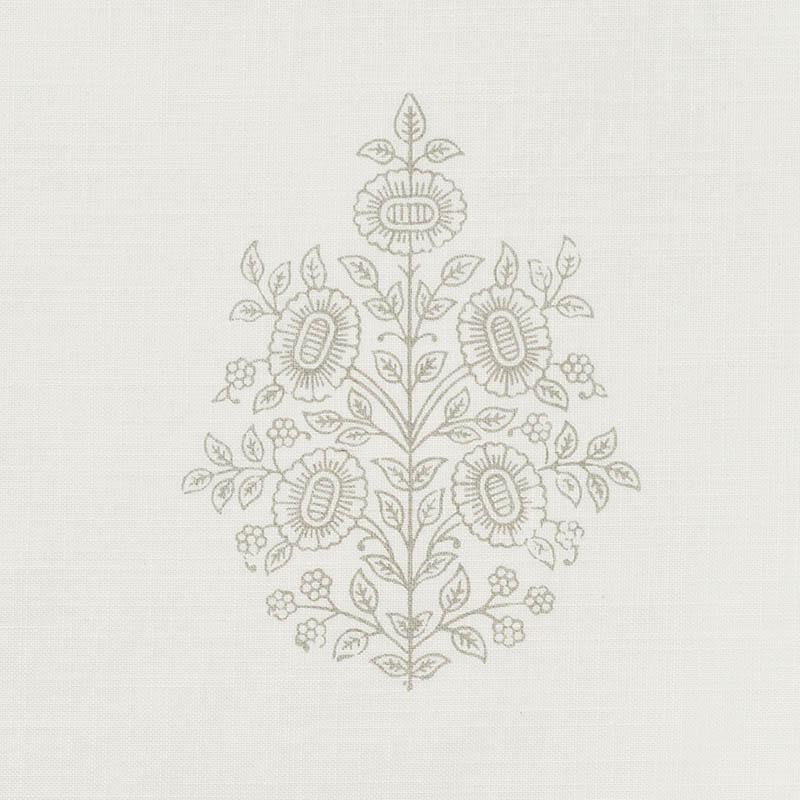 Schumacher Asara Flower Sheer Grey Fabric