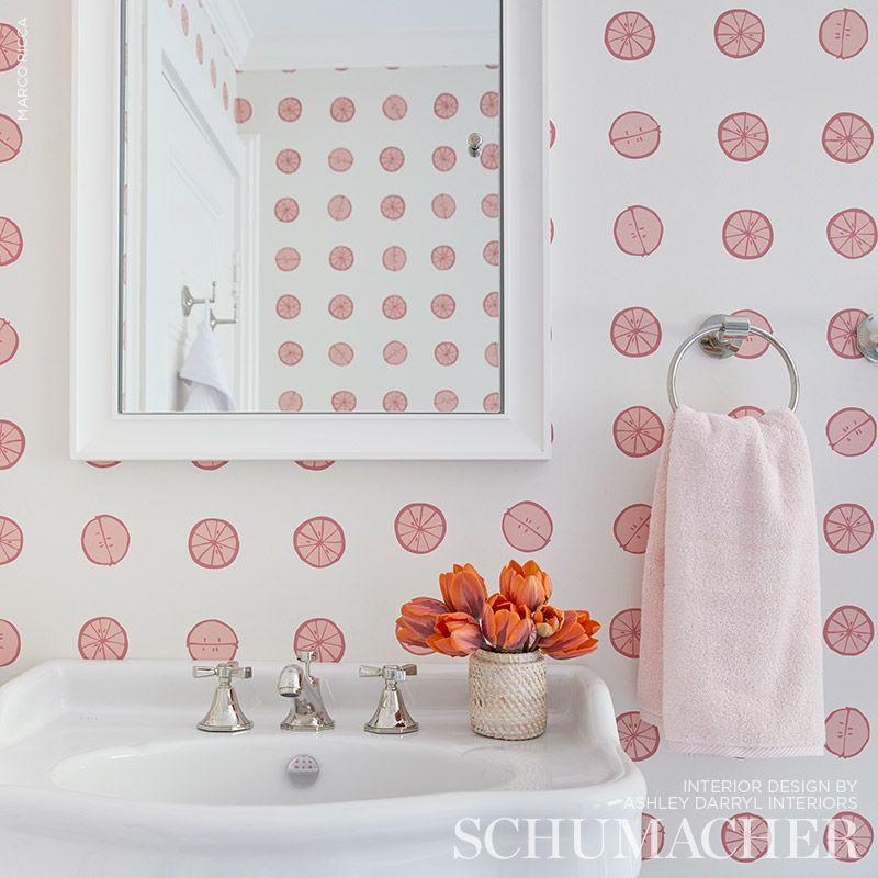 Schumacher Lemonade Grapefruit Wallpaper