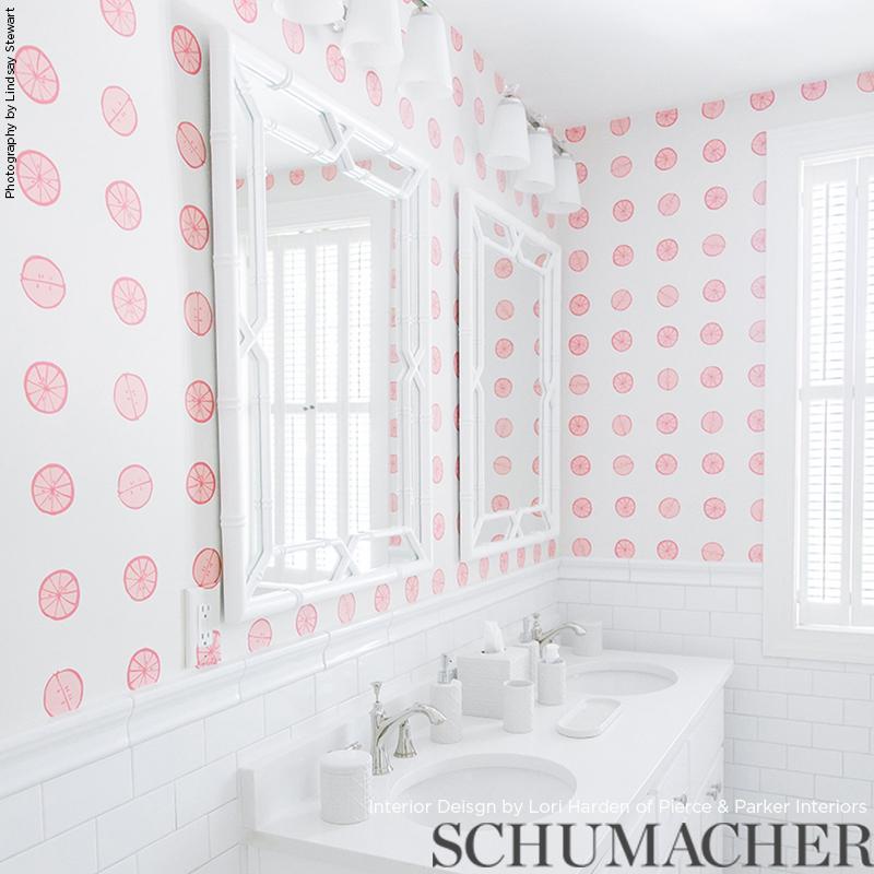 Schumacher Lemonade Grapefruit Wallpaper