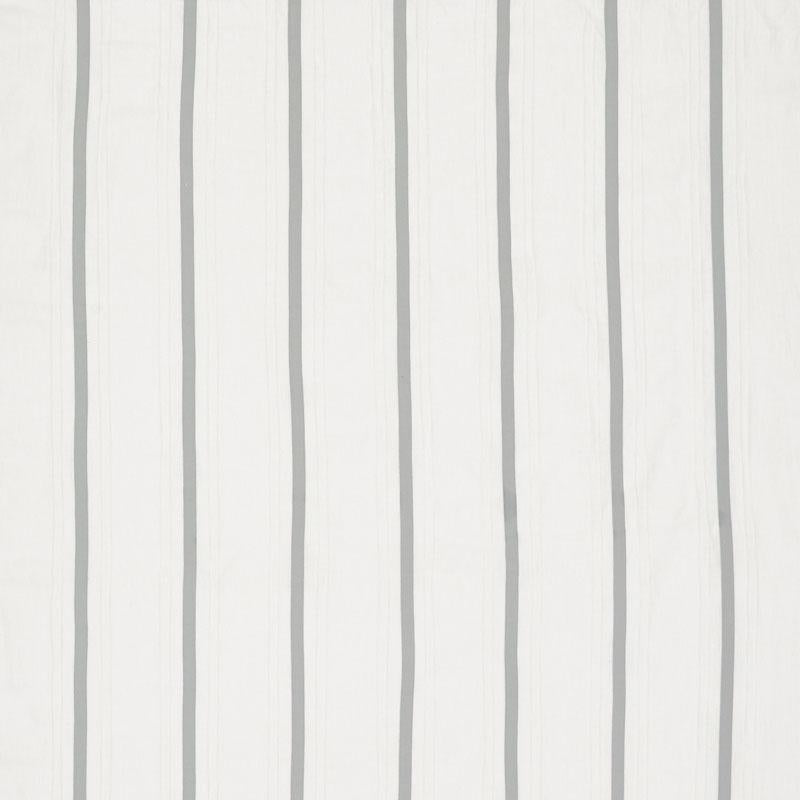 Schumacher Stripe Appliqu Sheer Grey Fabric