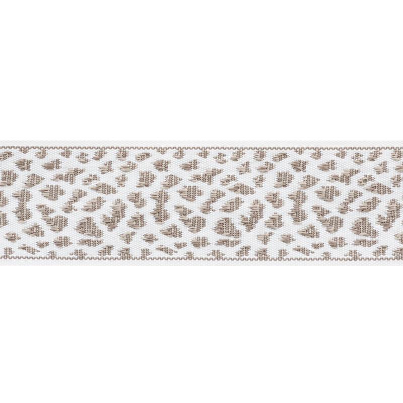 Schumacher Leopard Tape Taupe Trim