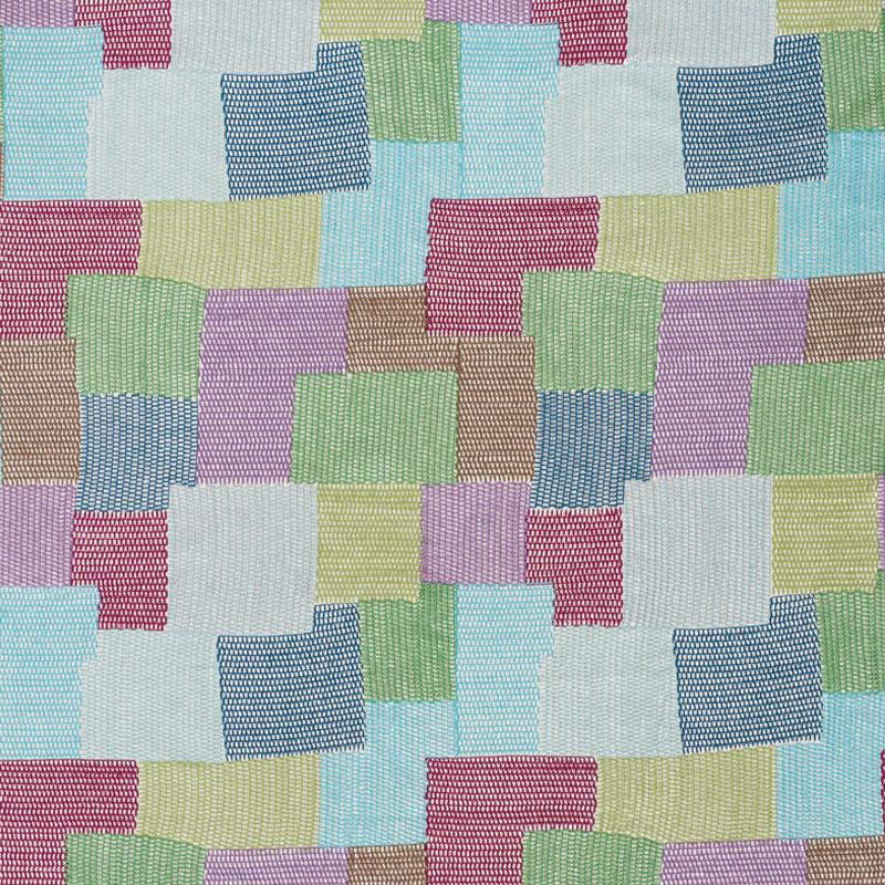 Schumacher Carnaby Blue & Green Fabric