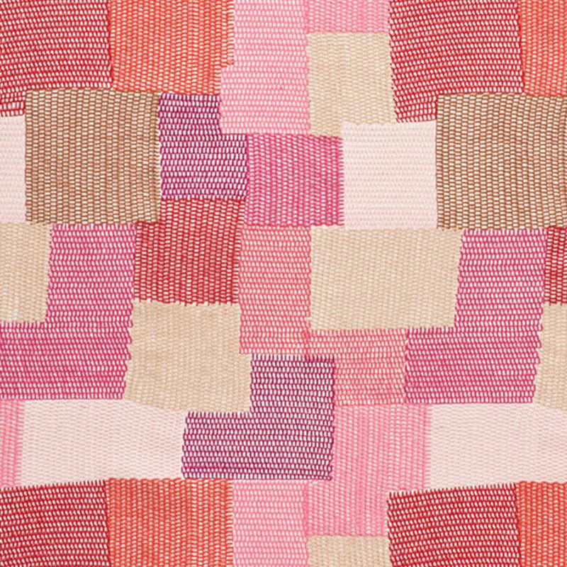 Schumacher Carnaby Pink & Red Fabric