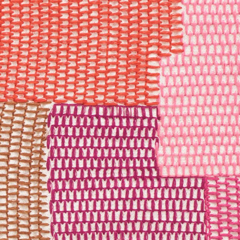 Schumacher Carnaby Pink & Red Fabric