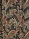 Old World Weavers Paisiello Black Coral Fabric