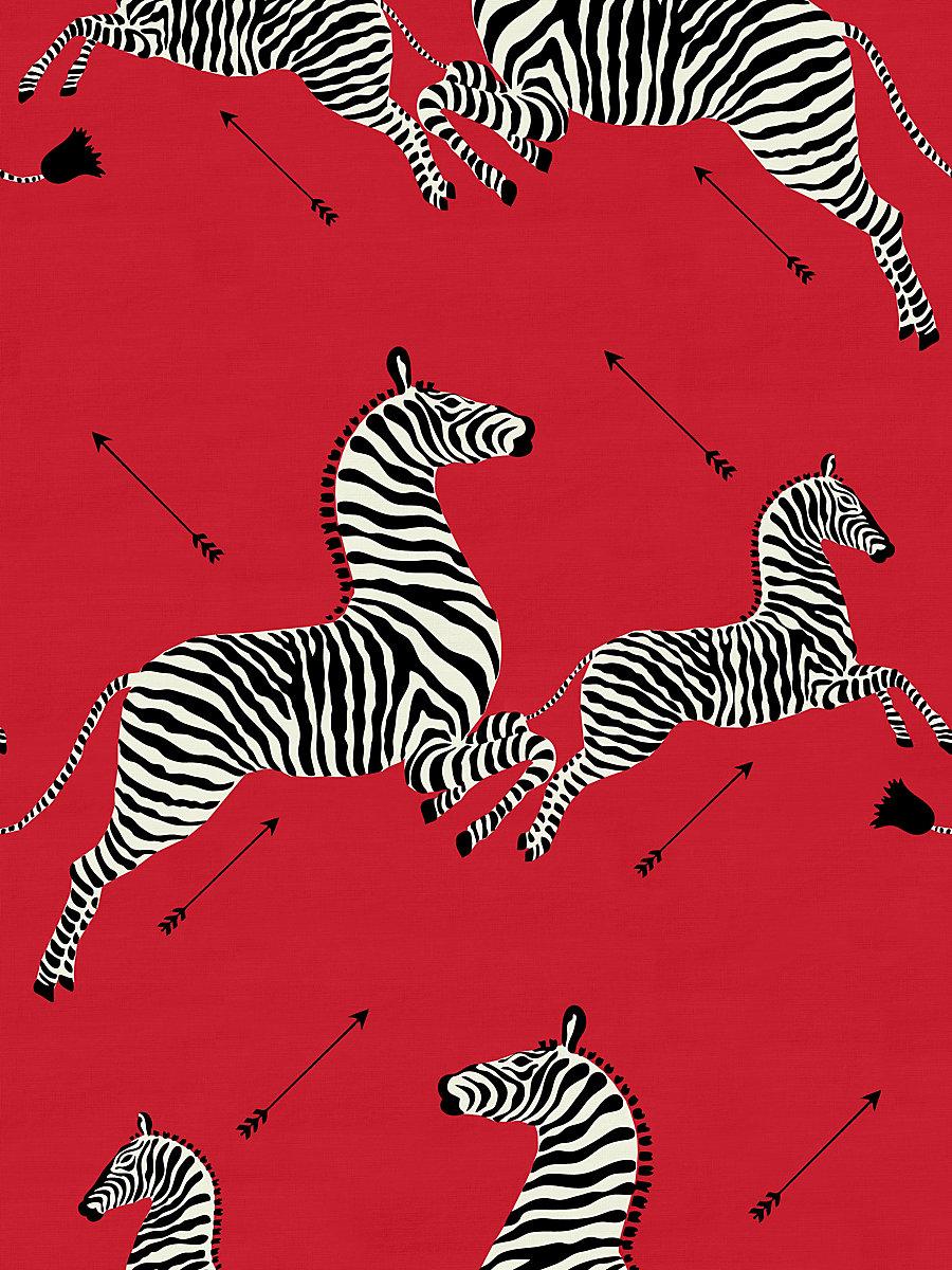 Scalamandre Zebras - Outdoor Masai Red Upholstery Fabric – DecoratorsBest