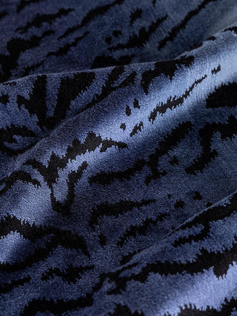 Scalamandre Tigre Blues & Black Fabric