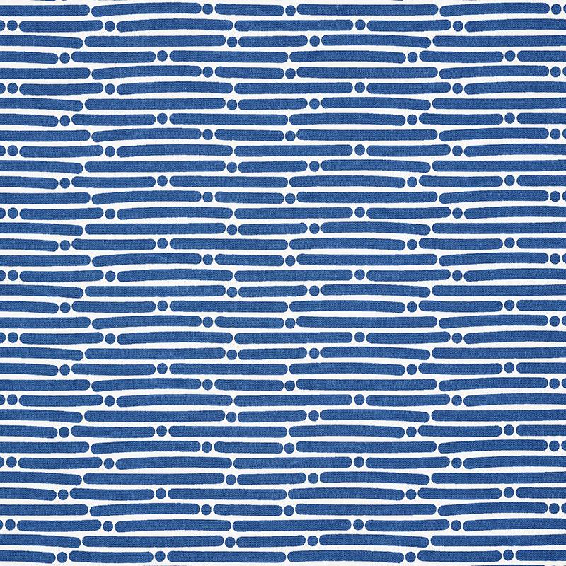 Schumacher Dot Dash Navy Fabric