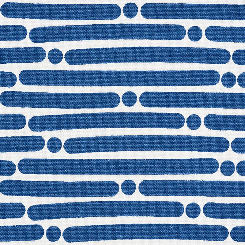 Schumacher Dot Dash Navy Fabric