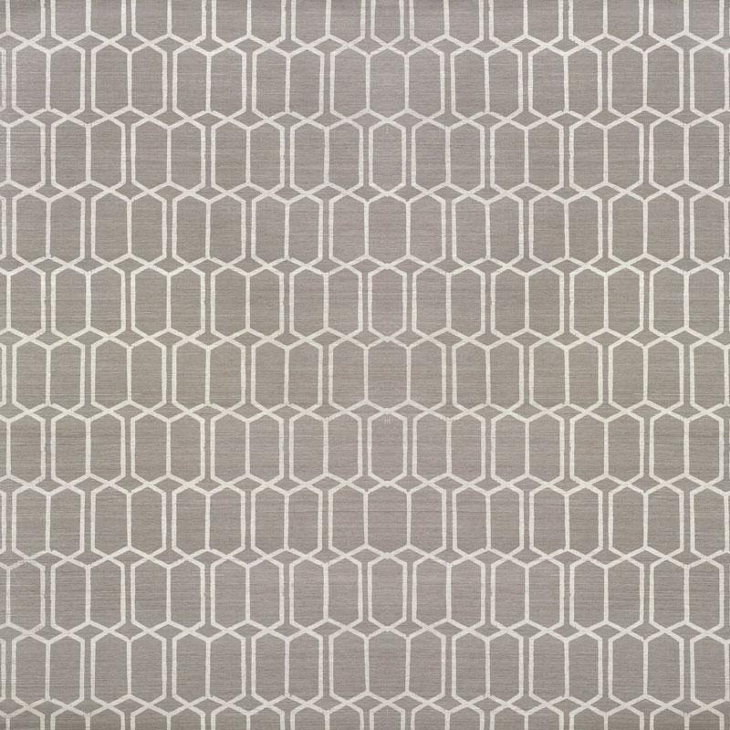 Schumacher Modern Trellis Sisal Charcoal Wallpaper