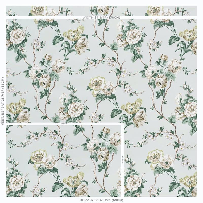 Schumacher Betty Celadon Wallpaper