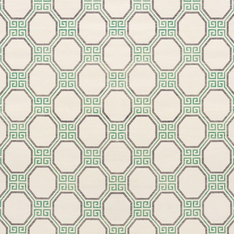 Schumacher Octavia Sisal Jade Wallpaper