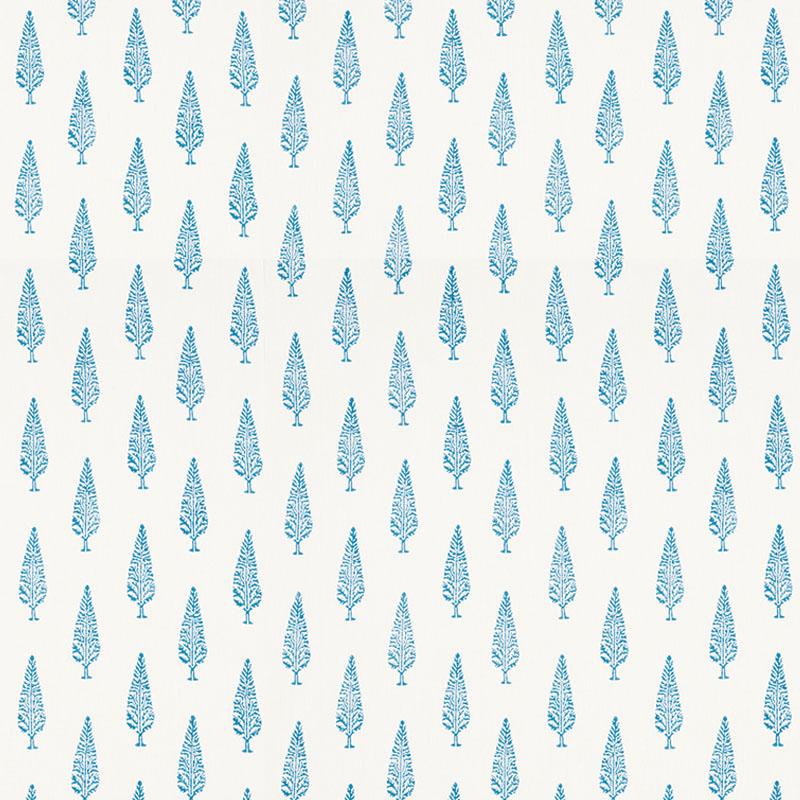 Schumacher Juniper Block Print Blue Fabric