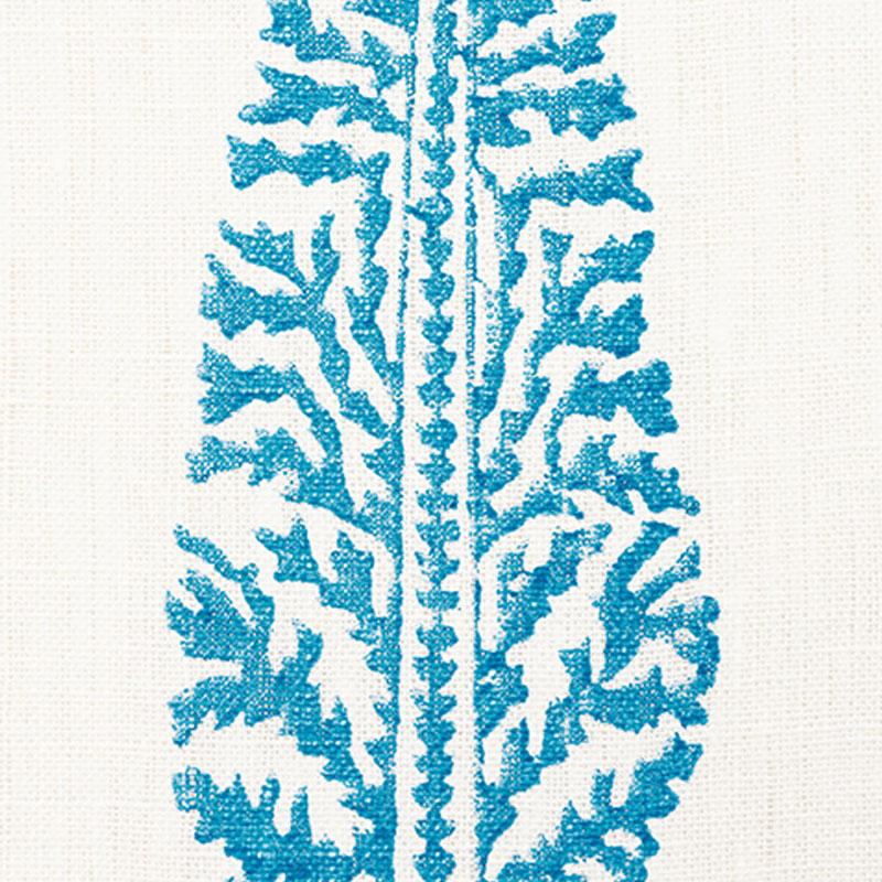 Schumacher Juniper Block Print Blue Fabric