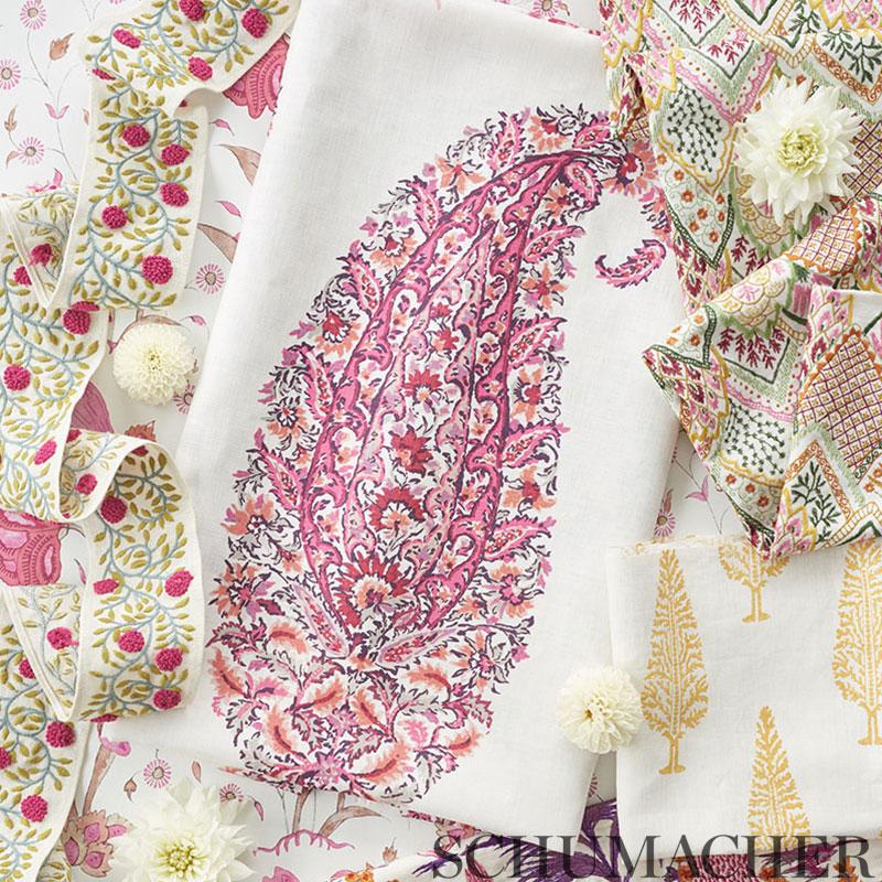 Schumacher Khilana Floral Rose Fabric