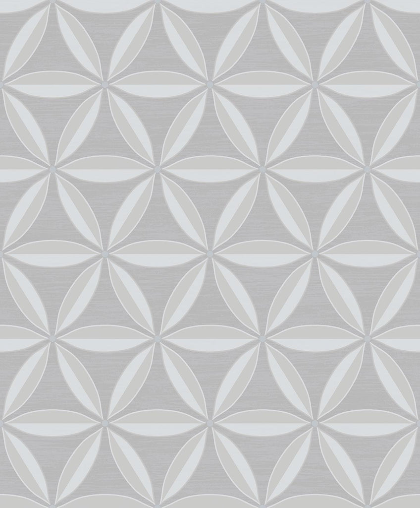 Seabrook Lens Geometric Grey Wallpaper