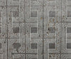 Seabrook Interlocking Squares Cork Metallic Silver And Off-White Wallpaper