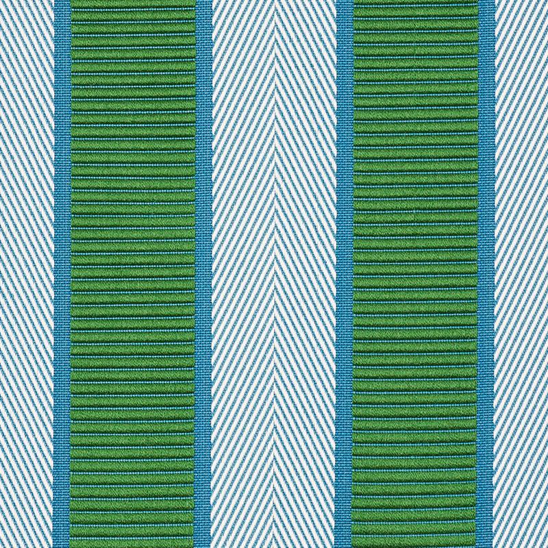 Schumacher Ribbon Stripe Emerald Fabric