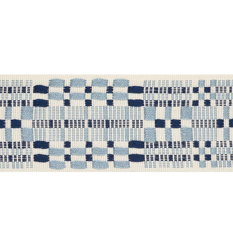 Schumacher Brimfield Tape Blues Trim