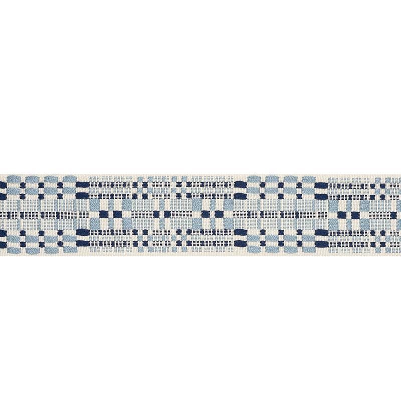 Schumacher Brimfield Tape Blues Trim