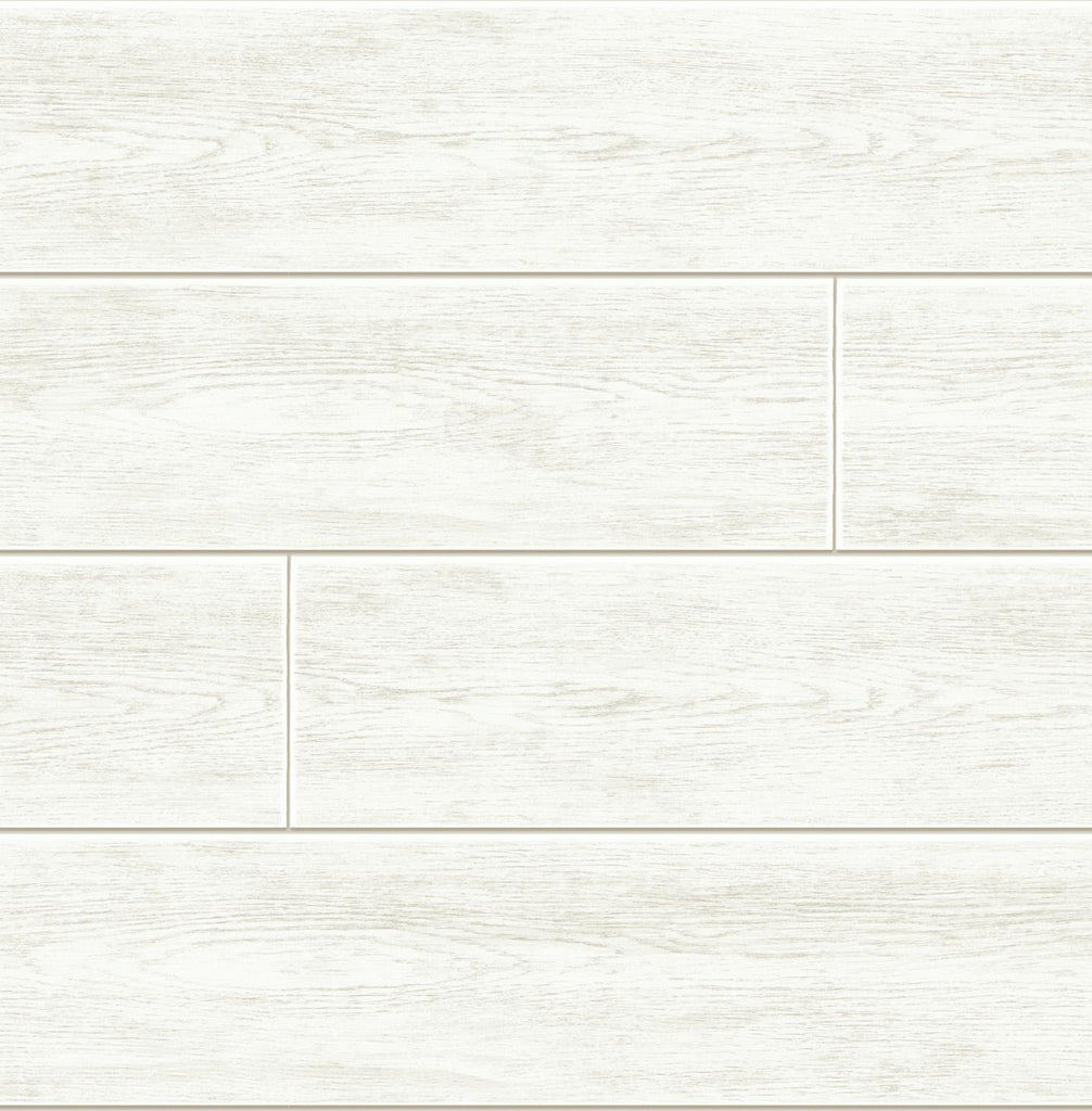 Seabrook Off-White Shiplap Off-White Wallpaper