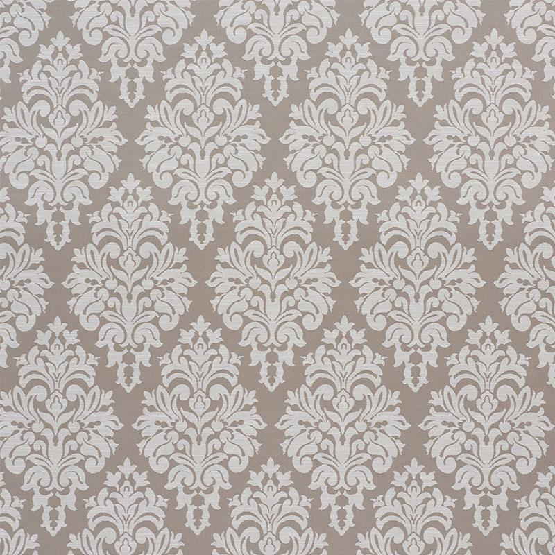 Schumacher Dauphine Damask Indoor/Outdoor Taupe Fabric